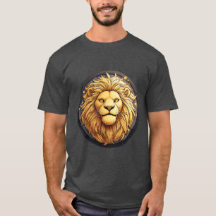 Gyllene Lejon Inom Kosmisk Cirkel T Shirt