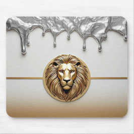 Gyllene Lejon Symbol Lyxig Metallstil 🦁 Musmatta