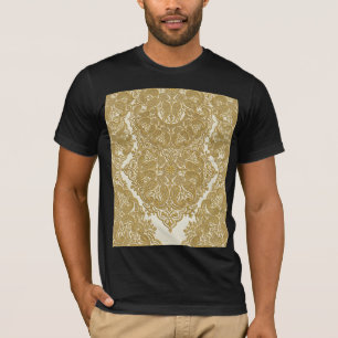 Gyllene Lyx Paisley Mönster T-Shirt