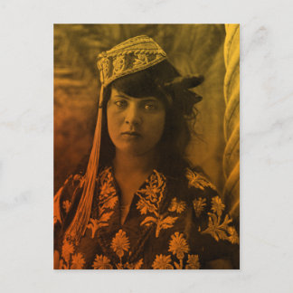 Gyllene Maghreb Judisk Tunisiska Djerba Flicka Kvi Vykort