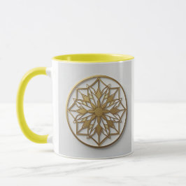 Gyllene Mandala Medaljong | Elegant Kaffe kopp