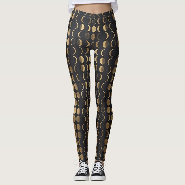 Gyllene månfaser – Celestial Alkemin  Leggings (Framsida)