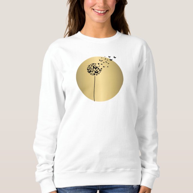 Gyllene Maskros-sweatshirt T Shirt (Framsida)