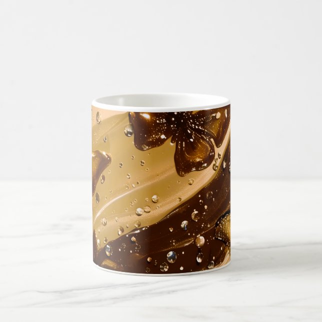 Gyllene metallisk fjäril Glam abstrakt Kaffemugg (Center)