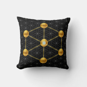 Gyllene Metatrons kub Kudde