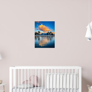 Gyllene moln över Sliema Creek: Morgon vid Gżira Poster