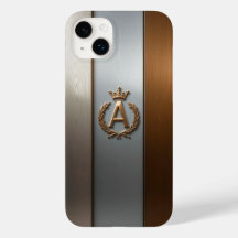 Gyllene monogramemblem A