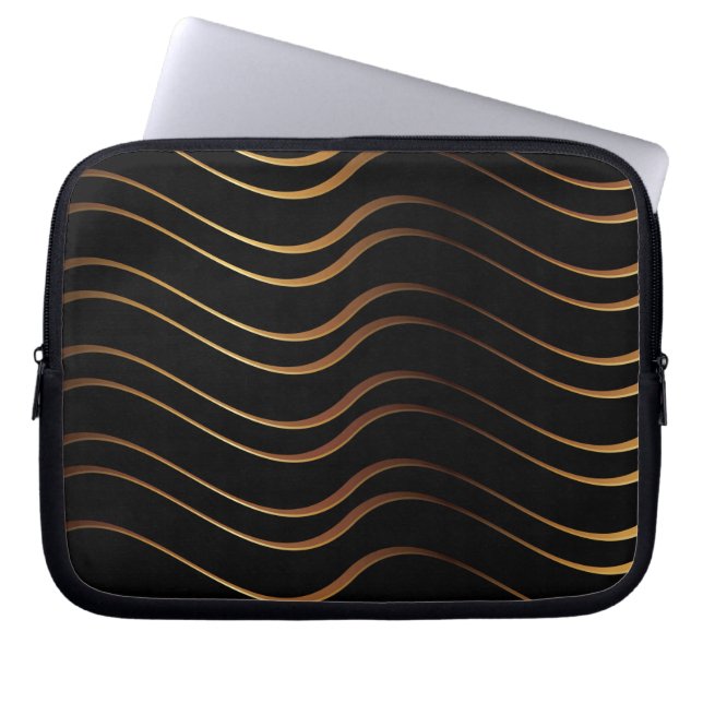 Gyllene Mönster 4 Laptop Fodral (Framsidan)