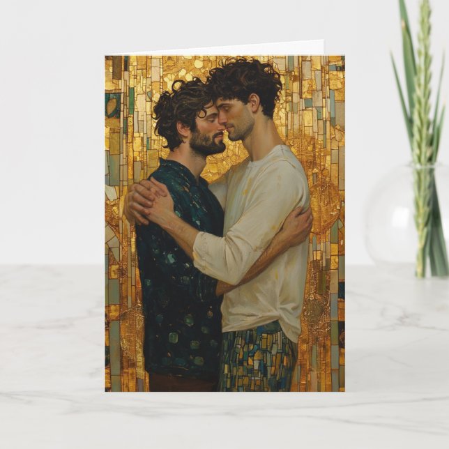 Gyllene mosaikomfamning kort (Framsida)