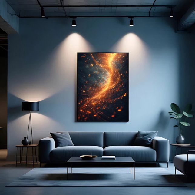 Gyllene Musiknoter Galaxy Spiral Canvastryck (Skapare uppladdad)
