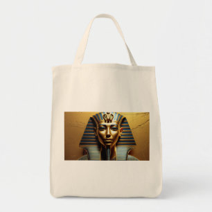 Gyllene Nefertiti Linje Art Toteväska – Modern Egy Tygkasse