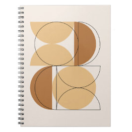 Gyllene Orbit Mid-Century Mönster Anteckningsbok