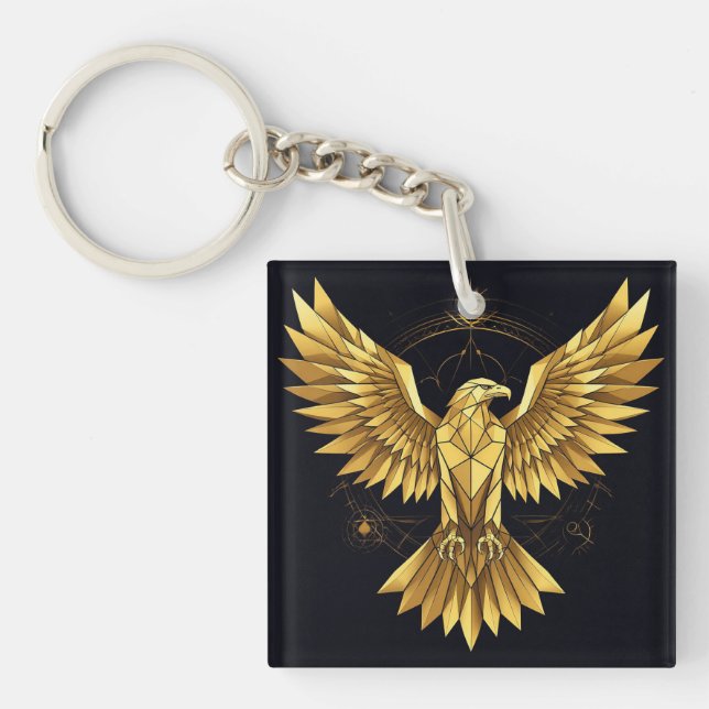 🦅 Gyllene Örn Geometrisk Design För Djärv Stil 🦅 (Framsidan)