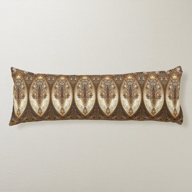 Gyllene Ornamenterad Kroppskudde (Framsidan)