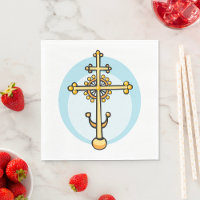 Gyllene ortodox kors religiöst symbol
