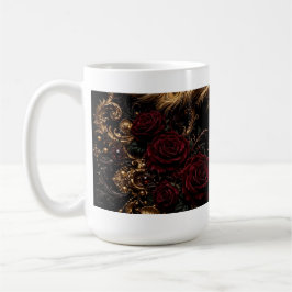 Gyllene Påfågel Barock Porslinskruk  Kaffemugg