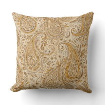 Gyllene Paisley Varm Mysig Klassisk Design