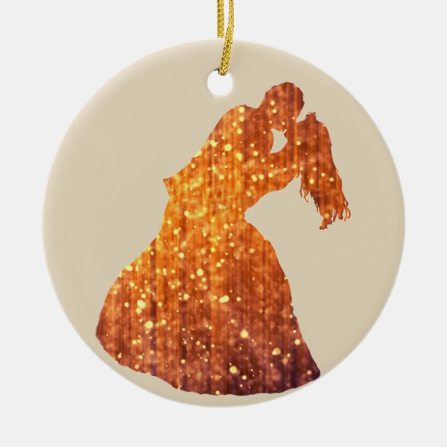 Gyllene par, kyss, romantik Ornament (Framsidan)