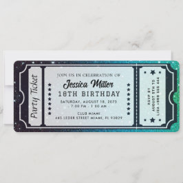 Gyllene partibiljett inbjudan