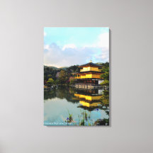 Gyllene paviljongen Kyoto Japan tempelreflektion