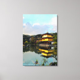 Gyllene paviljongen Kyoto Japan tempelreflektion Canvastryck