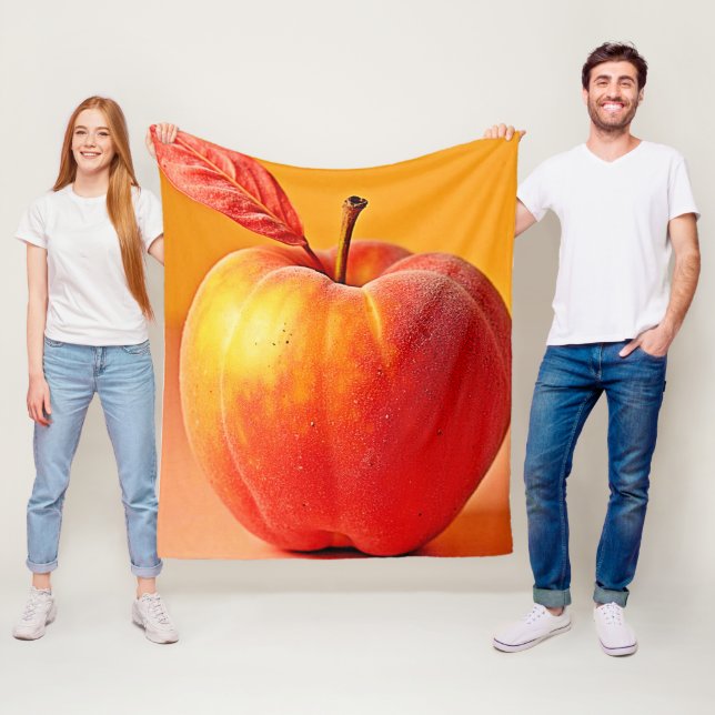 Gyllene Persika Perfektion Design Fleecefilt (På plats)