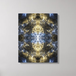 Gyllene Plasma Sacred Geometri Fraktal Konst Canvastryck