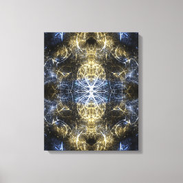 Gyllene Plasma Sacred Geometri Fraktal Konst Canvastryck