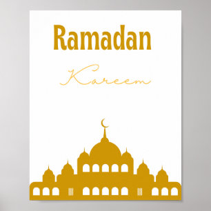 Gyllene "Ramadan Kareem" Väggkonst