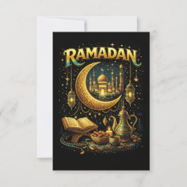 Gyllene Ramadan-nätter Tack Kort