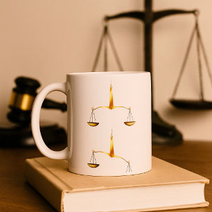 Gyllene rättvisa vågar Balanserade vs Obalanserade Kaffemugg