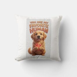 Gyllene Retriever Hjärtkudde Kudde