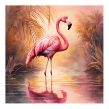 Gyllene Rodnad Flamingo Elegans