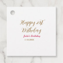 gyllene rosa glad 21-årsdag namn datum modern s