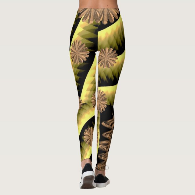 gyllene rosa svarta leggings lång tonåring (Baksida)