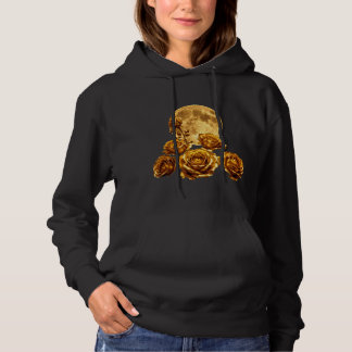 Gyllene Rosblommor & Fullmåne Celestial Lyx G T Shirt