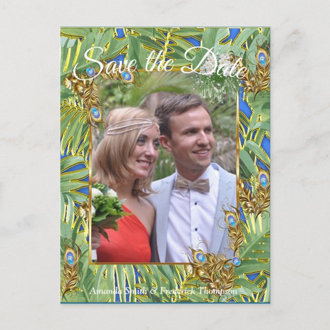 Gyllene Royal Påfågel Tempel Drömmar Meddelande Vykort (Framsida)