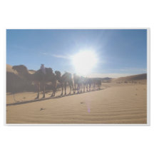 Gyllene Sahara Sanddyner Minimalistisk Öken Vägg K