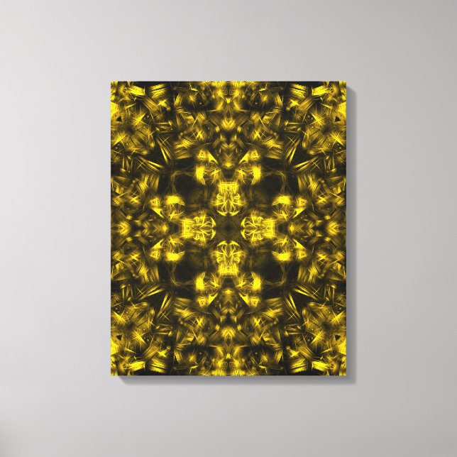 Gyllene Sakral Energifraktal Konst Canvastryck (Framsida)