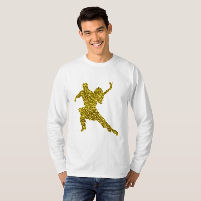 Gyllene Salsa Långärmad T-Shirt (Hel framsida)