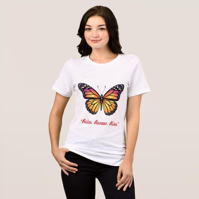"Gyllene Serenitetsvingar" T Shirt (Framsida Full)
