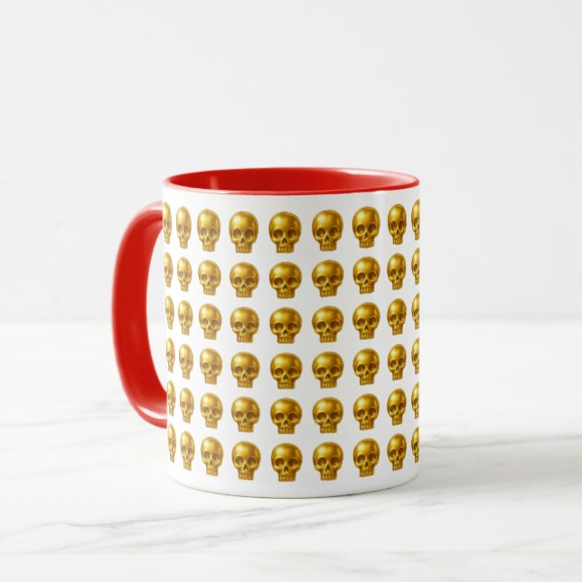 Gyllene Skalle Luxe Mugg (Framsida vänster)