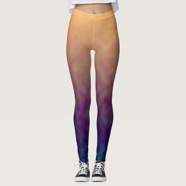 Gyllene Skymningsdrömmeri Leggings (Framsida)