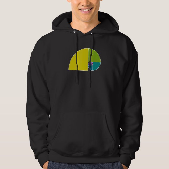 Gyllene Snittet Elefant  Fibonacci Spiral 3  Fläkt Hoodie (Framsida)