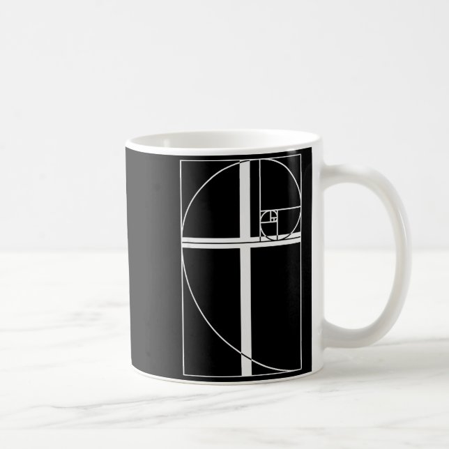 Gyllene Snittet Kors Kristet Fibonacci-sekvens Ma Kaffemugg (Höger)