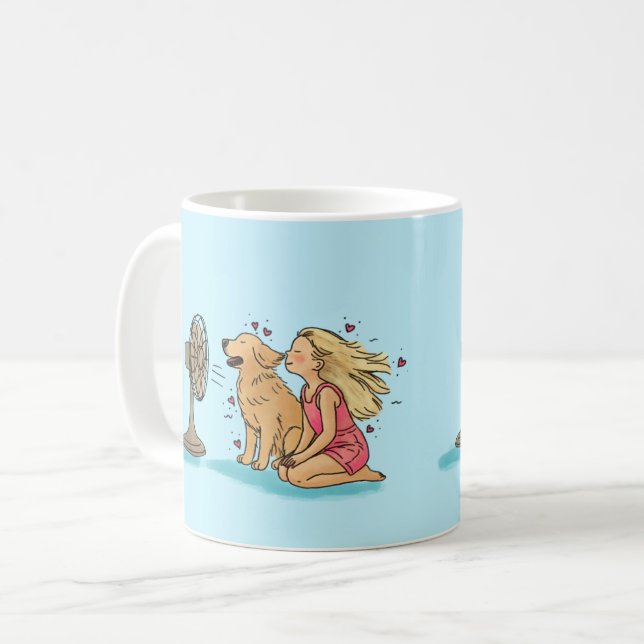 Gyllene Solfjädersflickan Kaffemugg (Framsida vänster)