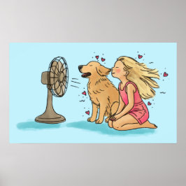 Gyllene Solfjädersflickan Poster