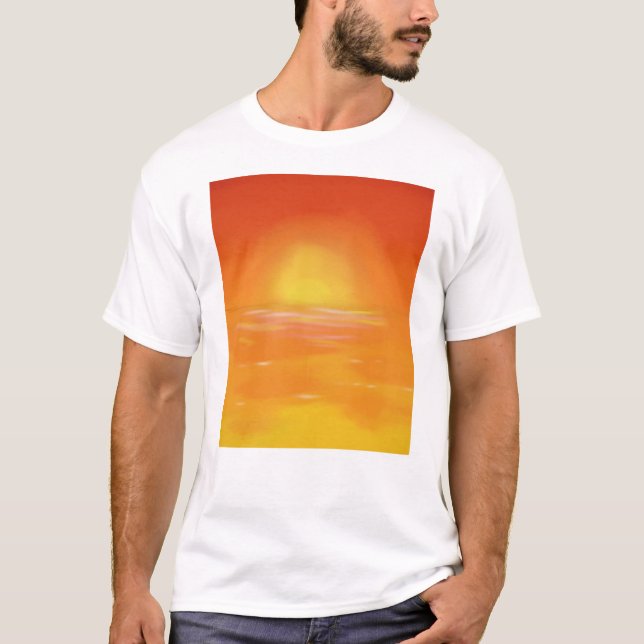 Gyllene solnedgång  t shirt (Framsida)