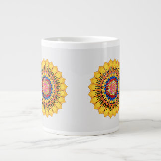 Gyllene solstrålning jumbo mugg