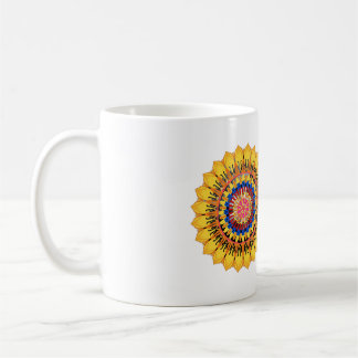 Gyllene solstrålning kaffemugg